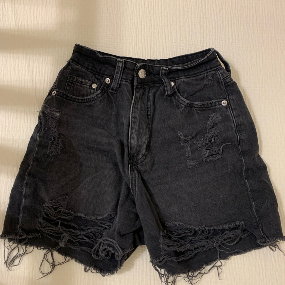 Denim mom shorts